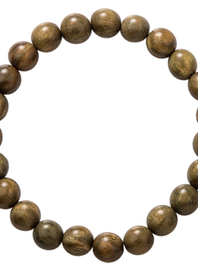 绿檀木手链复古木佛珠手串