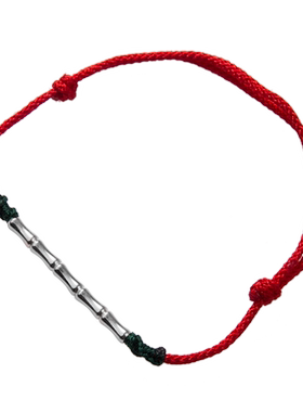 S925银竹节手链情侣可调节手串