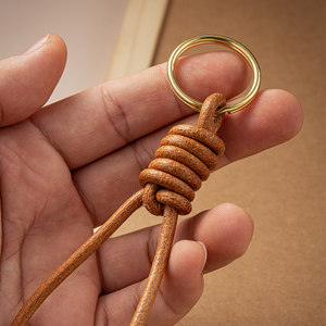 牛皮手绳钥匙扣挂件汽车钥匙链圈