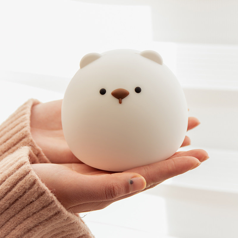 硅胶小夜灯USB充电室内床头治愈系拍拍灯可爱卡通女家居摆件装饰