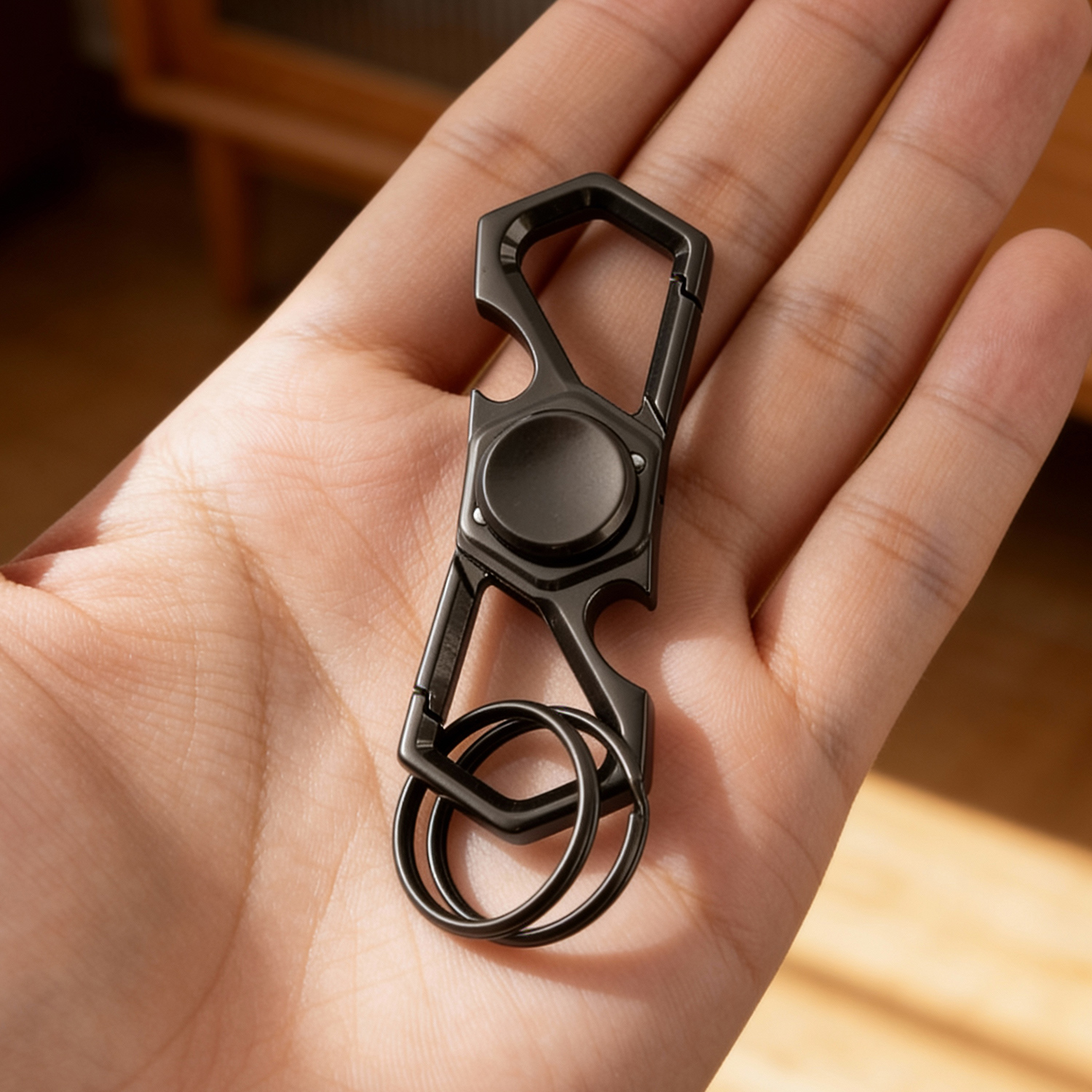 旋转陀螺钥匙扣挂件汽车链圈环