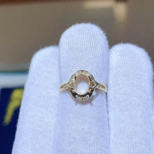 经典18K金AU750戒指空托