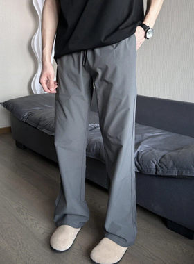 弯刀bootcut城市户外防晒裤夏季肌理宽松微喇直筒显瘦休闲长裤男