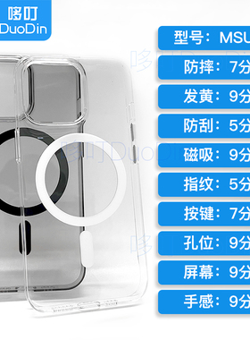 MSU8透明PC原创MagSafe适用苹果16Pro磁吸壳16ProMax防摔硬保护套13pm硬壳14pro全包14ProMax手机壳简约个性