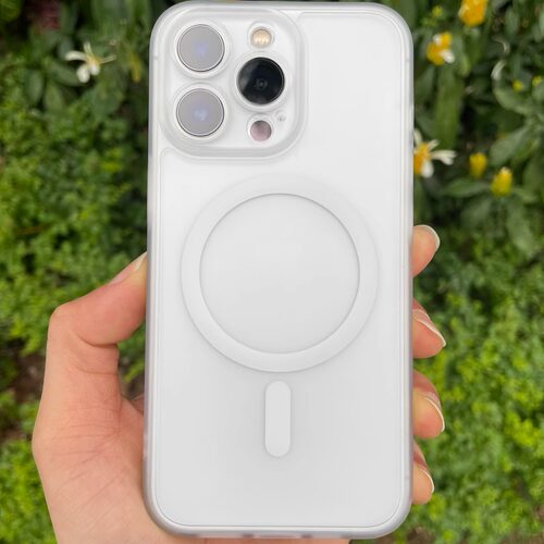 磨砂TPU肤感磁吸壳适用iPhone14pro精孔14pro防摔12pro轻薄12promax简约13promax白色14promax保护14plus壳
