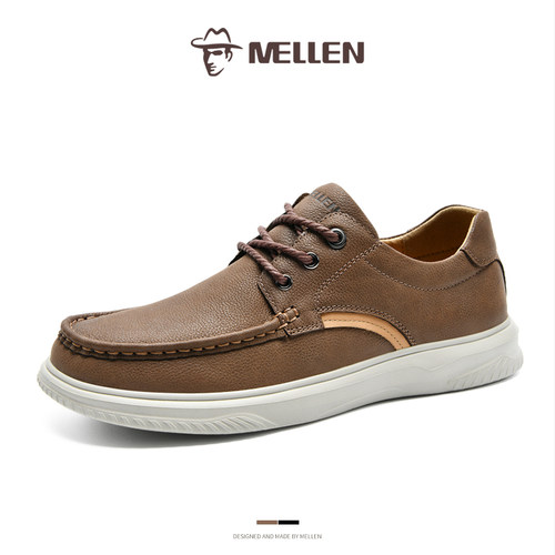 MELLEN名郎真皮超轻百搭休闲皮鞋