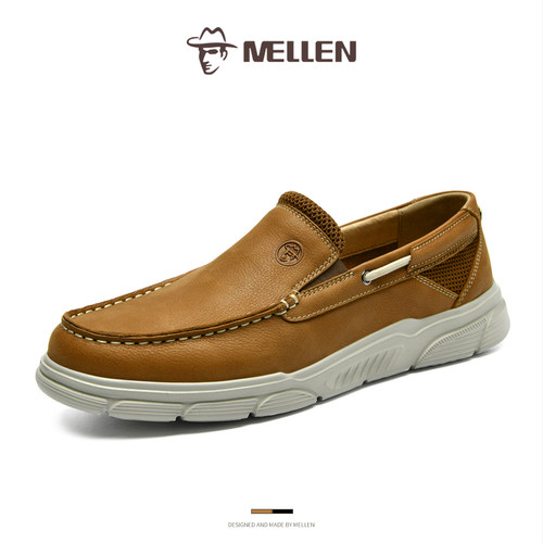 MELLEN名郎真皮超轻一脚蹬