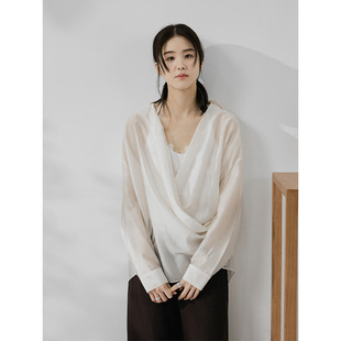 韩国东大门2026新款两件套蕾丝花边吊带背心交叠式翻领衬衫套装女