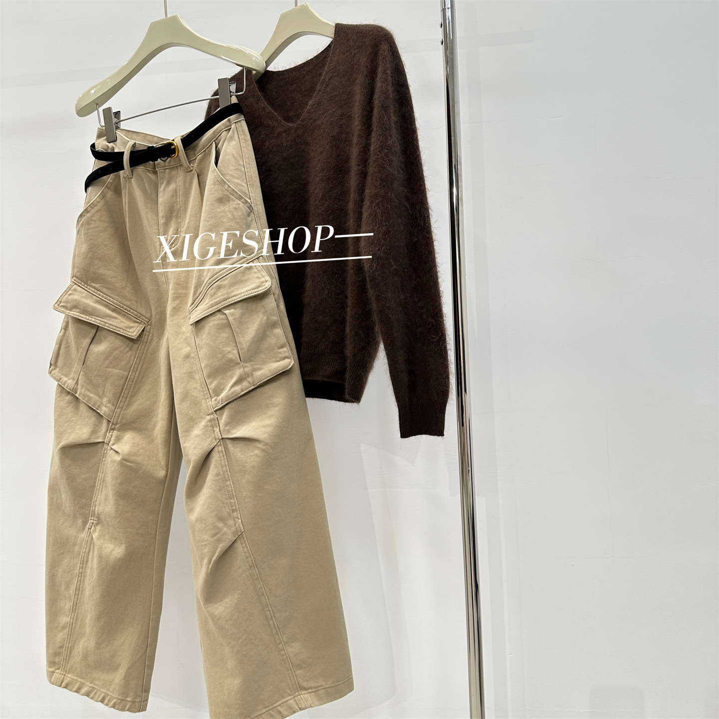 欧洲站工装裤女立体口袋别致压褶设计荃棉宽松阔腿休闲裤25秋季新