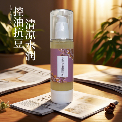 水油平衡莲叶乳80克收毛孔控油润泽保湿滋润改善黯沉修护改善痘痘