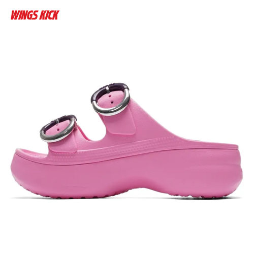 Crocs卡骆驰 经典云朵自在彩扣女户外厚底凉鞋拖鞋 213246-669