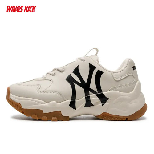 MLB BASIC 男女NY复古厚底老爹鞋增高休闲鞋 3ASHC104N
