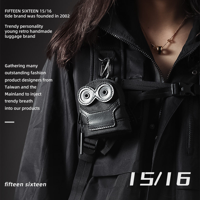 15/16卡通小黑人挂包CORDURA卡包季钱包考杜拉尼龙钥匙包蓝牙耳机