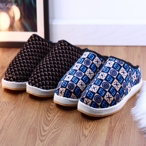 棉拖鞋秋冬季家居情侣手工男月子