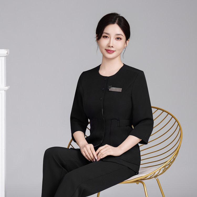 韩版美容师工作服女高级美容院工作服美发美甲会所皮肤管理师套装