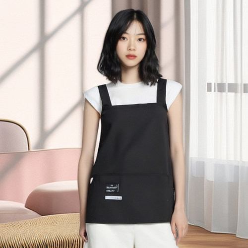 短款围裙防脏厨房家用做饭围裙防泼水围腰餐饮时尚防污工作服印字