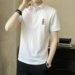 2026夏季新款polo衫男士短袖潮流男装衣服翻领t恤棉刺绣休闲