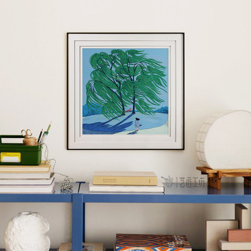 《遇见清风》插画师Karlotta Freier高级感挂画治愈系艺术装饰画