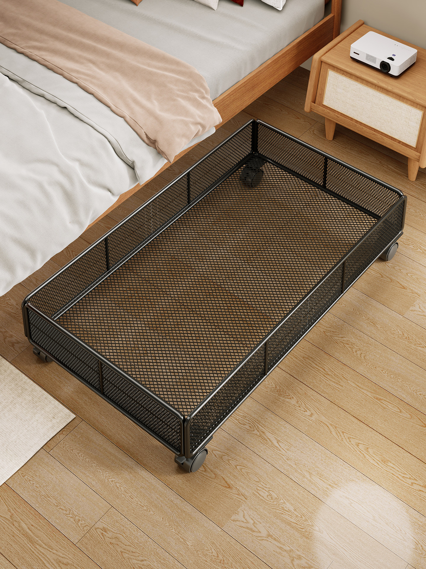 床底滚轮收纳箱扁平抽拉柜电视柜下置物架沙发底下带滑轮鞋子储物,收纳整理,收纳箱,淘宝优惠券,粉丝福利购,淘宝优惠卷