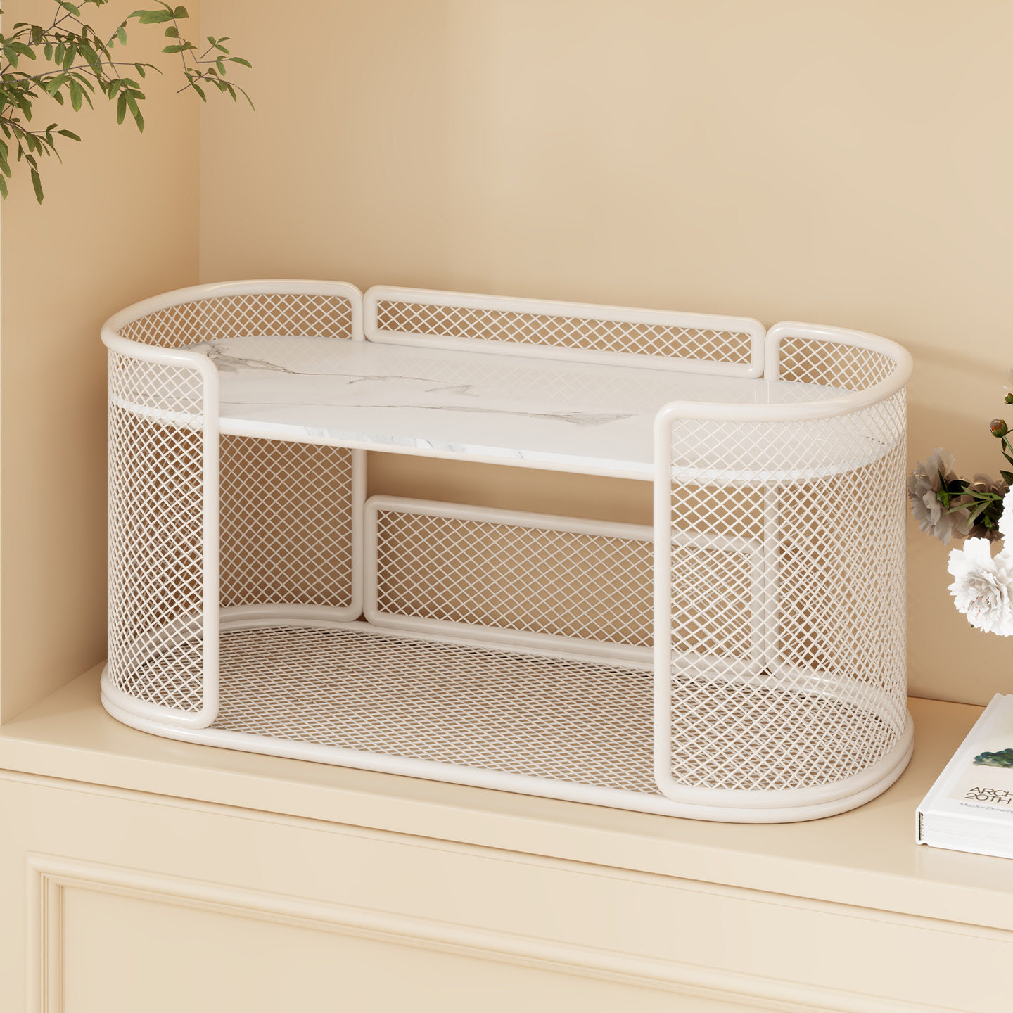 桌面杯子置物架餐桌上储物神器办公桌工位改造差水杯零食架子