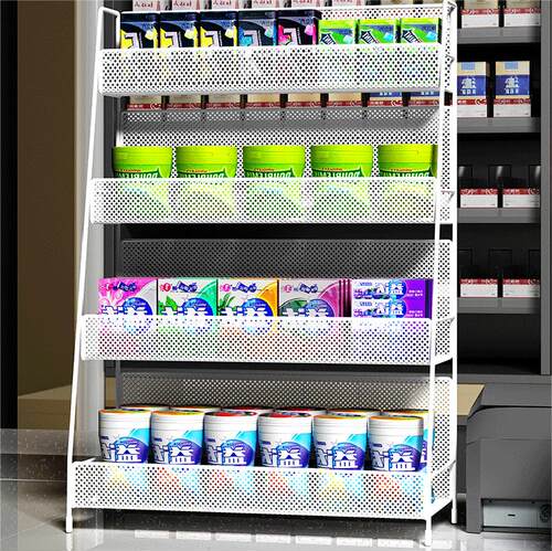 台面零食槟榔小货架展示架收银柜台前口香糖架子超市便利店置物架