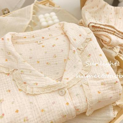 新款甜美纱布女款纯棉柔透气套装