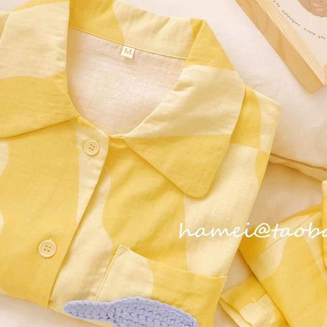 【芝士小象】高品全棉简约纱布春夏款长袖长裤睡衣套装家居服女款,女士内衣/男士内衣/家居服,睡衣/家居服套装,淘宝优惠券,粉丝福利购,淘宝优惠卷