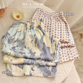 清凉一夏 女款 多色贡缎绵绸睡裤 家居裤 宽松柔软凉爽舒适夏款