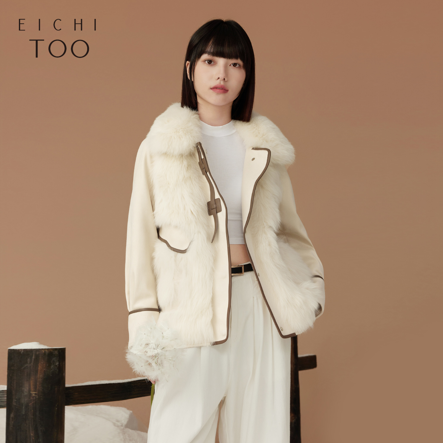 爱居兔保暖时尚皮草外套