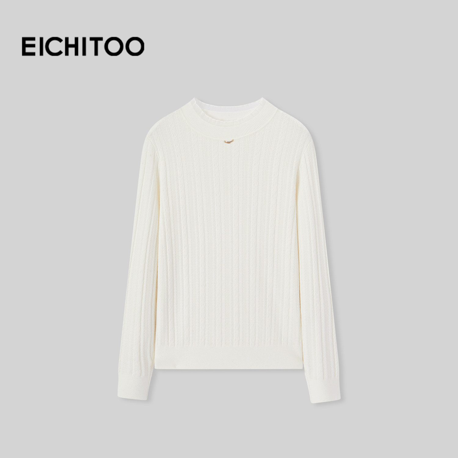 爱居兔优雅实穿针织衫2025年冬季新款女套头修身长袖打底衫