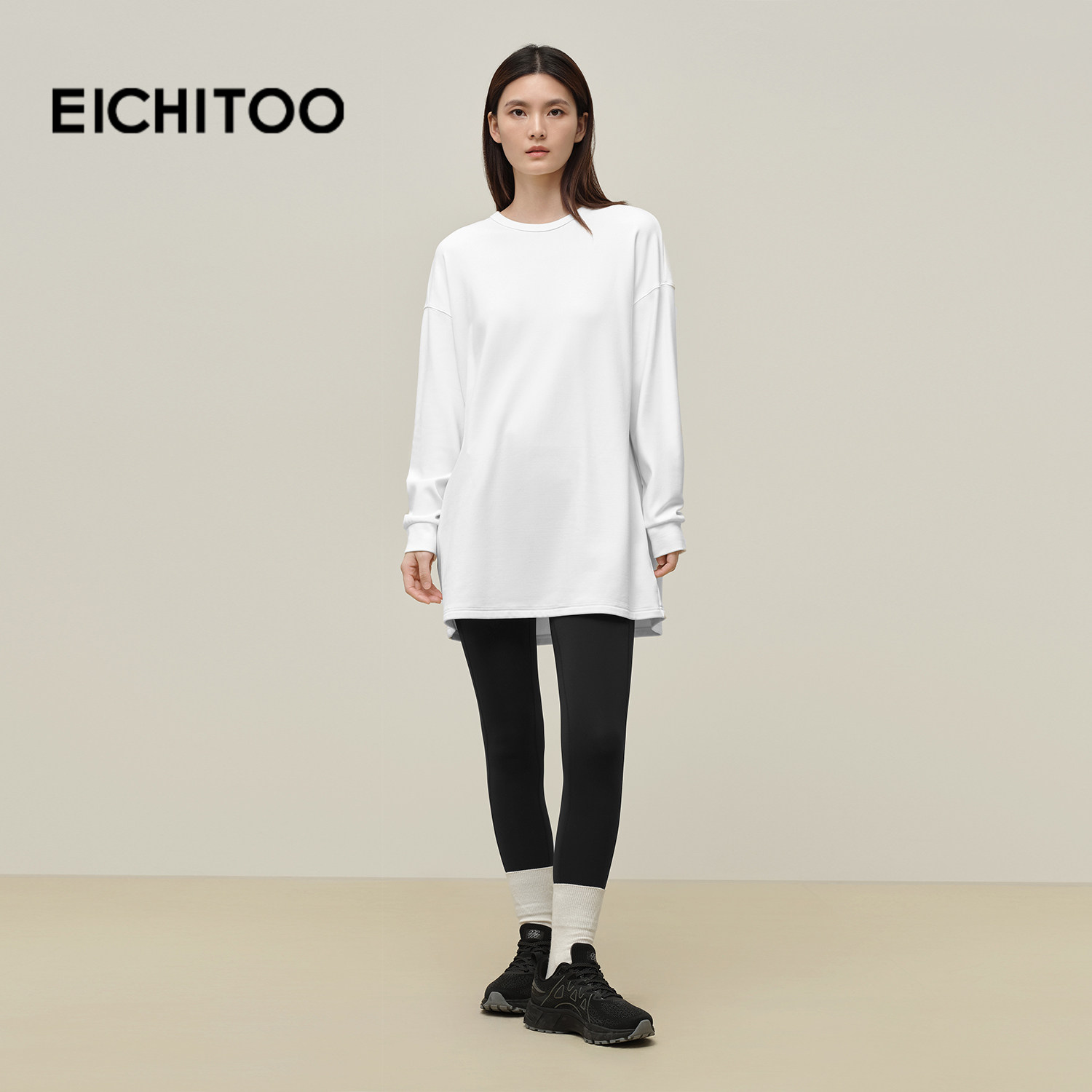 爱居兔保暖舒适长袖T恤2025年冬季新款女打底衫针织衫运动上衣