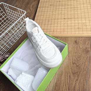 真皮厚底小白鞋 女2026春季 新款 百搭增高松糕鞋 40码 休闲鞋