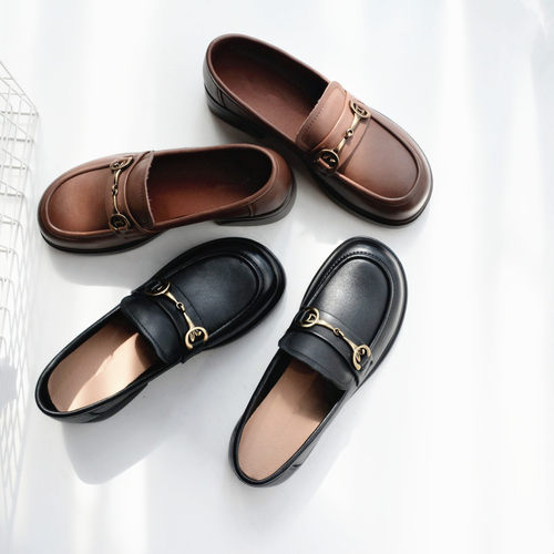 砖贵单！头层牛皮！复古英伦鞋2025秋季新款JK小皮鞋金属扣女单鞋