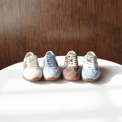 【35 37 38码】柜台629 真皮德训鞋2026春季阿甘鞋休闲舒适女板鞋