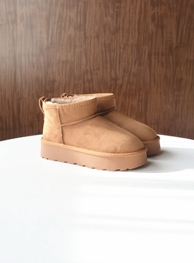 【38码】砖贵断码~ 短筒女棉靴2025冬季基础款加绒保暖厚底雪地靴