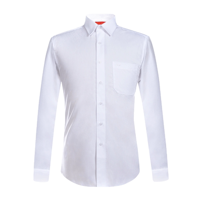 富绅丝光贡缎白衬衫夏季短袖纯棉易打理丝滑透气