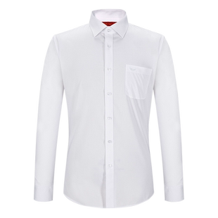 富绅男士衬衫长袖商务修身翻领百搭舒适衬衣