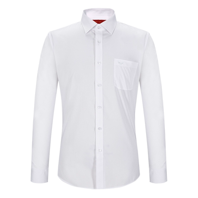 富绅男士衬衫长袖商务修身翻领百搭舒适衬衣