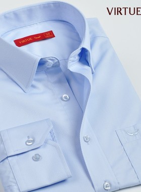 富绅男士衬衫长袖商务修身翻领百搭舒适衬衣