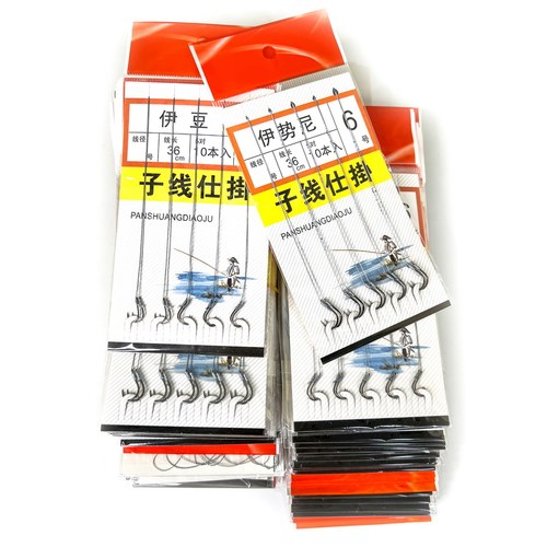 防咬线鱼钩pe大力马绑好子线双钩
