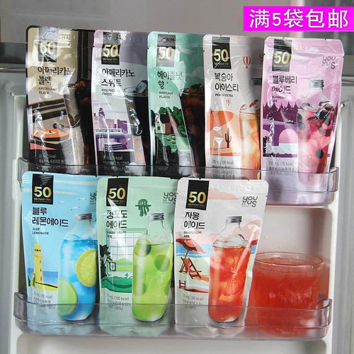 韩国便利店youus友施果味饮料