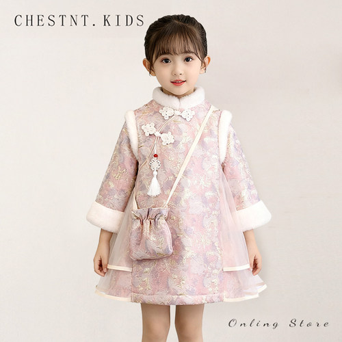 女童拜年服秋冬季加厚