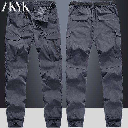 冰丝运动裤男士速干裤弹力工装裤