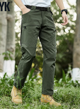 山系户外休闲徒步裤男速干裤宽松直筒裤透气长裤工装裤登山冲锋裤