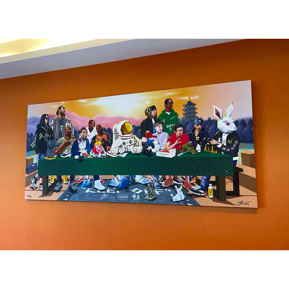 不卖俗画 最后的晚餐潮流版装饰画陈冠希村上隆潮牌挂画