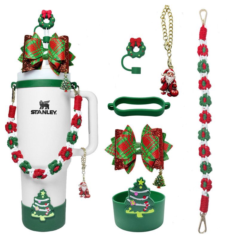 圣诞套装杯饰适用保温杯挂绳