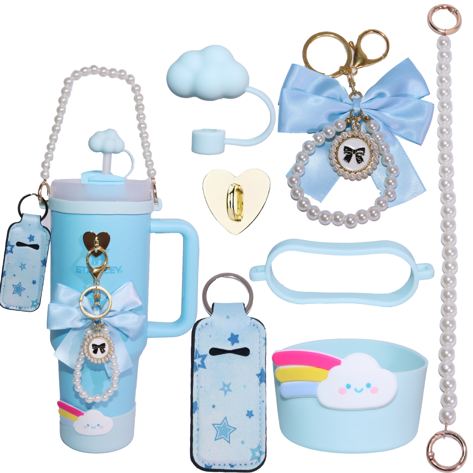 保温杯套手提绳杯绳硅胶杯套