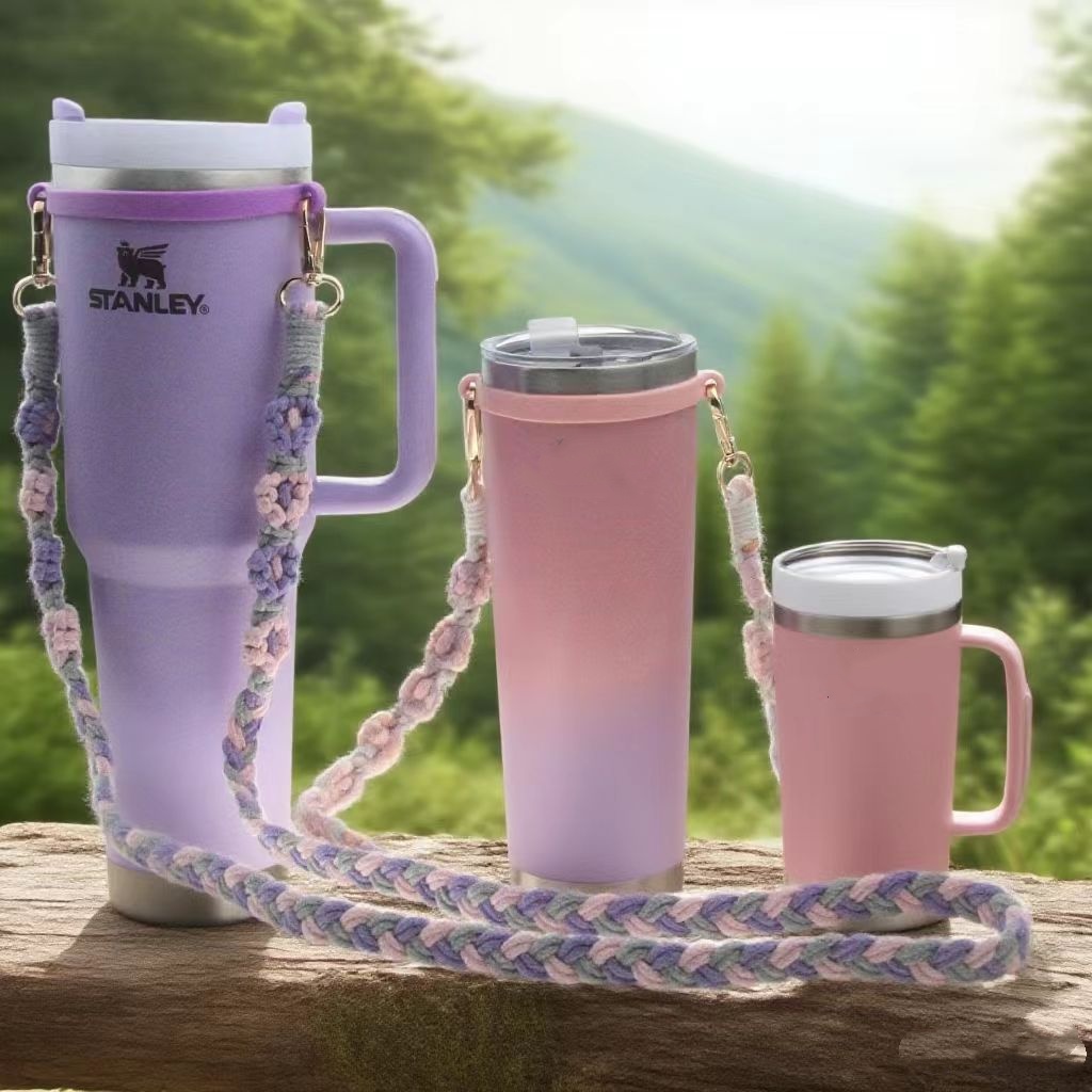 水杯背带保温杯斜挎挂绳