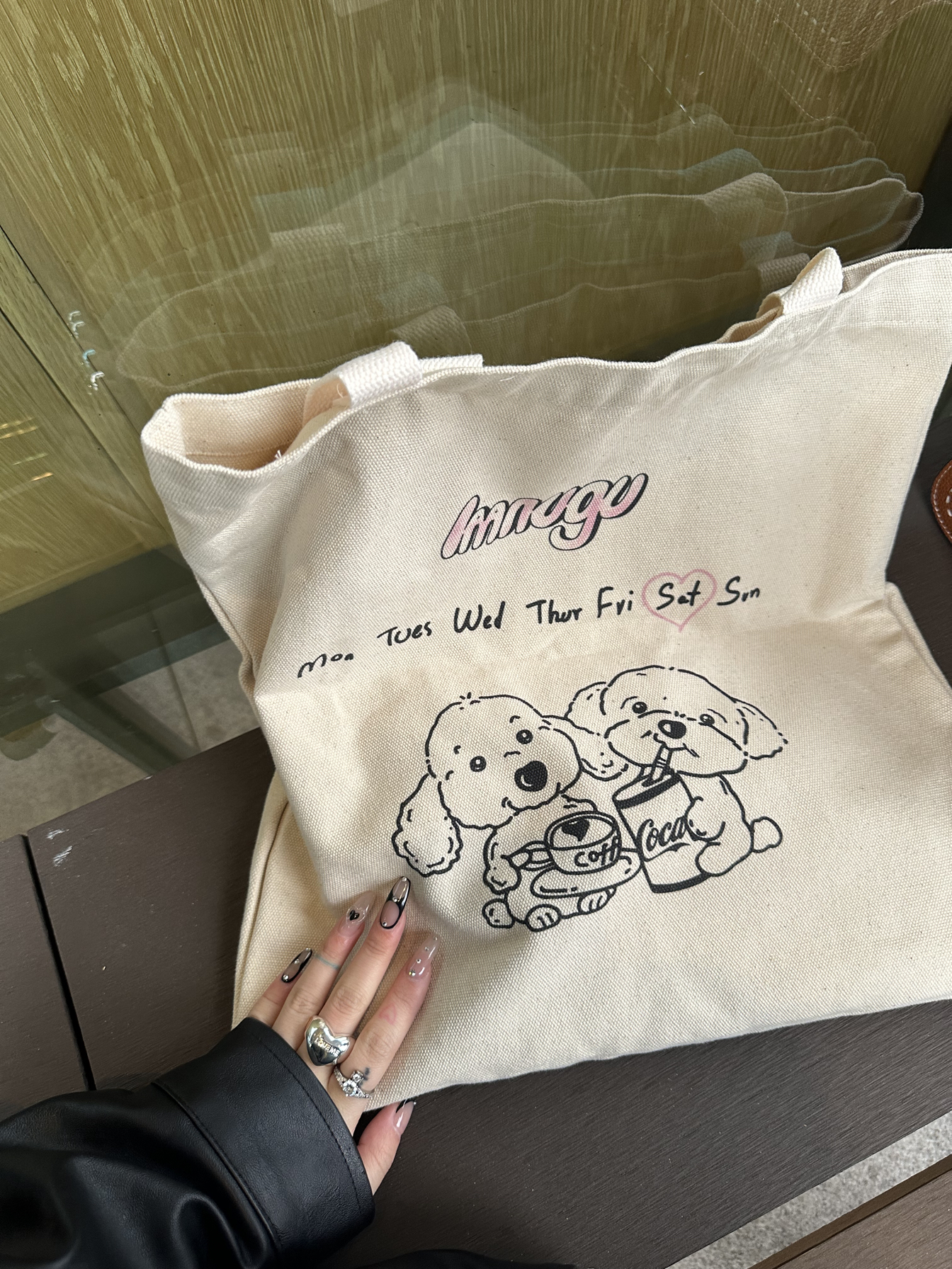 可什么乐辣24ss原创设计thisismybaby系列单肩学生大容量帆布袋