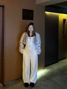 韩系ins街头感百搭显瘦 可什么乐辣 黑白灰直筒空气层抽绳卫裤